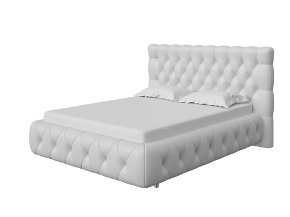Кровать Castello 160х200, Экокожа (Белый) в Самаре - изображение