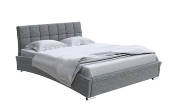 Кровать 2-спальная Corso-1L 140x200, Велюр (Gratta 4 Серый космос) в Самаре