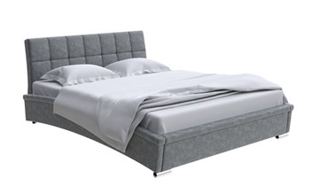 Кровать в спальню Corso-1L 160x200, Велюр (Gratta 4 Серый космос) в Тольятти