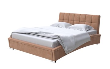 Спальная кровать Corso-1L 200x200, Микровелюр (Manhattan Брауни) в Тольятти