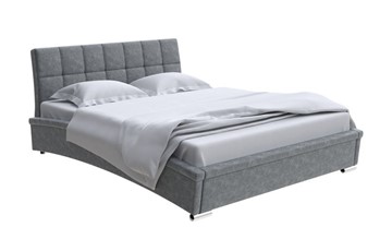 Двуспальная кровать Corso-1L 200x200, Велюр (Gratta 4 Серый космос) в Тольятти