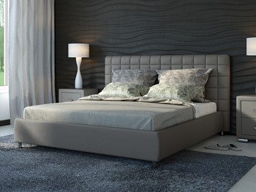 Кровать Corso-3 200x200, Экокожа (Серый) в Самаре