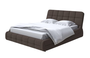 Спальная кровать Corso-6 200х200, Рогожка (Savana Chocolate) в Самаре