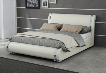 Кровать в спальню Орматек Corso-8 200x200, Экокожа (Молочный перламутр) в Самаре