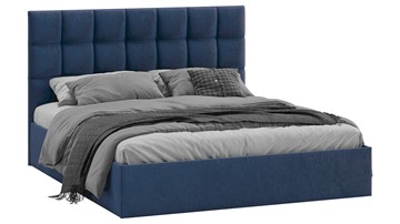 Кровать двуспальная Эмбер тип 1 (Микровелюр Wellmart Blue) в Самаре
