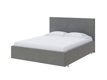 Кровать 2-спальная Flat 200х200, Велюр (Forest 17 Серый) в Самаре