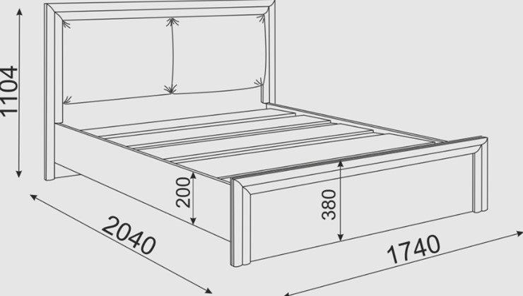 Кровать 2-спальная Глэдис М31 (Шимо светлый/Белый текстурный) в Самаре - изображение 2