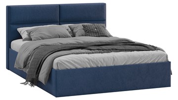Спальная кровать Глосс Тип 1 (Микровелюр Wellmart Blue) в Самаре