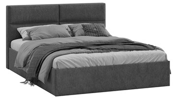 Кровать в спальню Глосс Тип 1 (Микровелюр Wellmart Graphite) в Самаре