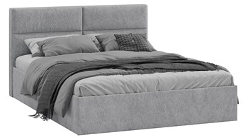 Спальная кровать Глосс Тип 1 (Микровелюр Wellmart Silver) в Самаре