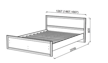 Кровать Камелия, 1600, шимо светлый/белый кожзам в Самаре - предосмотр 1