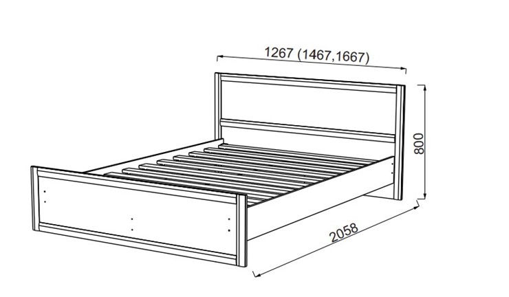 Кровать Камелия, 1600, шимо светлый/белый кожзам в Самаре - изображение 1
