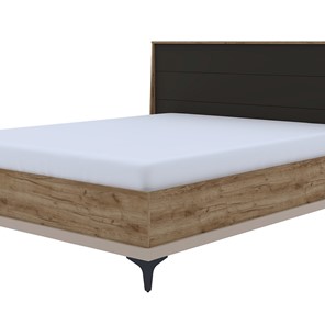 Двуспальная кровать Кара 9 со стационарным основанием (1600) (Дуб Табачный Craft/Велюр) в Самаре