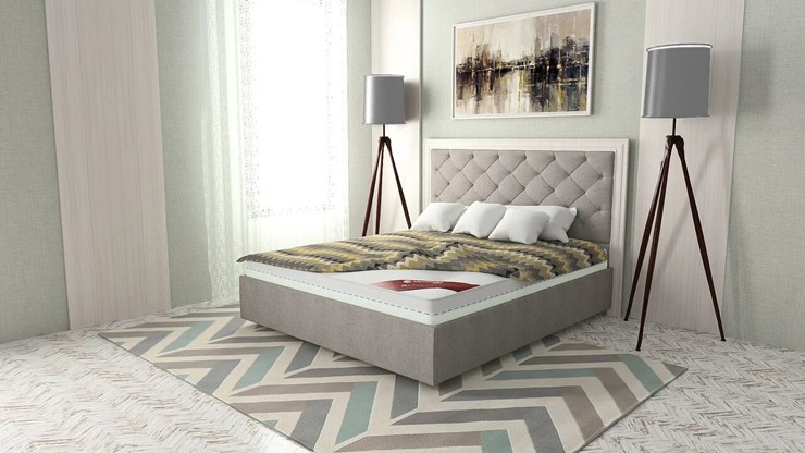 Кровать 2-спальная Манхэттен 180х200 (с основанием), с высотой спинки - 140 см в Самаре - изображение 2