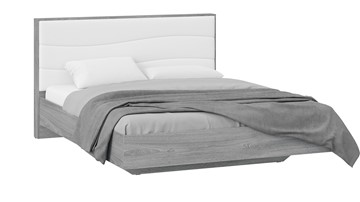 Двуспальная кровать Миранда тип 1 (Дуб Гамильтон/Белый глянец) в Сызрани