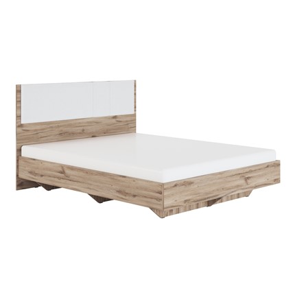 Кровать 2-спальная Николь (мод.1.4) 1,6 белая экокожа, с ортопедическим основанием в Тольятти - изображение