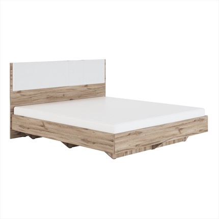 Двуспальная кровать Николь (мод.1.6) 1,8 белая экокожа, с ортопедическим основанием в Самаре - изображение