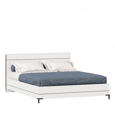Спальная кровать Норд, 1600, 677.120, белый/черный в Самаре - изображение 2