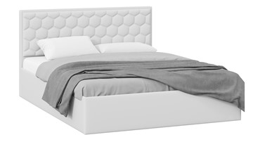 Спальная кровать Порто (Экокожа белая Polo) в Самаре