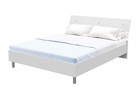 Кровать спальная Rest 1, 180х200, ЛДСП (Белый) в Самаре - изображение