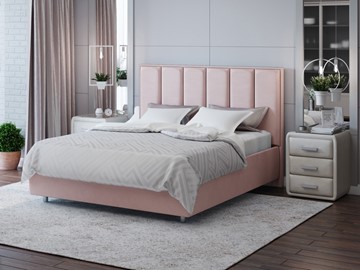 Кровать двуспальная Routa 200х200, Велюр (Ultra Розовый мусс) в Тольятти