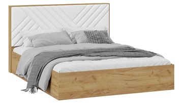 Кровать спальная с подъемным механизмом Хилтон Тип 1 без заглушины (Дуб крафт золотой/Белый) в Самаре