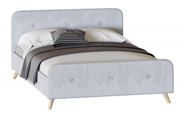 Кровать 2-х спальная Сиерра 1600 (с подъемным механизмом и коробом) Аура серый в Самаре - предосмотр