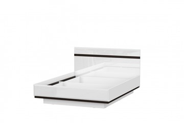 Кровать 2-спальная Соло универсальная 1,6х2,0, белый/белый глянец/венге в Тольятти - предосмотр