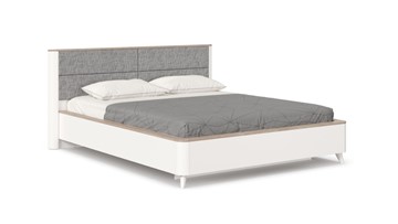 Двуспальная кровать Стефания 1600 с кроватным основанием ЛД 413.150, Дуб Маувелла PR/Белый в Самаре