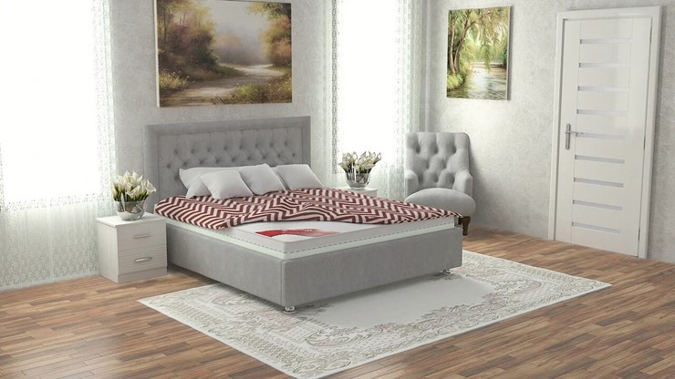 Спальная кровать Валенсия 160х200 (с основанием) в Самаре - изображение 8