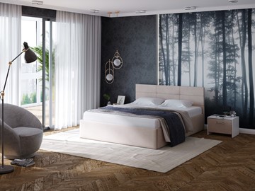 Кровать в спальню Vector Plus 160х200, Велюр (Ultra Суфле) в Тольятти - предосмотр
