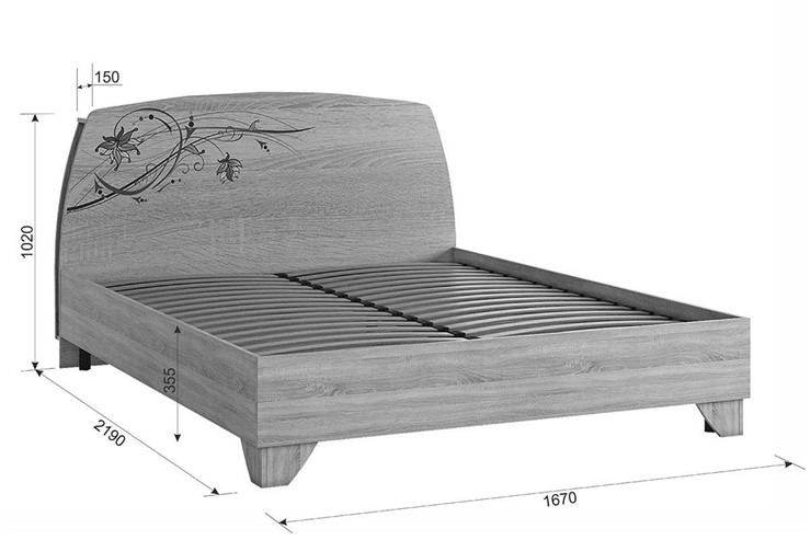 Кровать в спальню Виктория-1 1.6, Белое дерево в Самаре - изображение 3