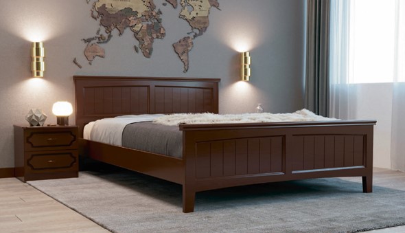 Спальная кровать Грация-4 (Орех) 140х200 в Сызрани - изображение