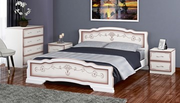 Спальная кровать Карина-6 (Дуб Молочный) 90х200 в Самаре