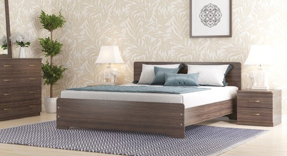 Кровать в спальню Золушка, 160х200 с основанием, венге в Тольятти - изображение