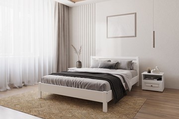 Спальная кровать Милена (Белый античный) 900х200 в Тольятти - предосмотр 1