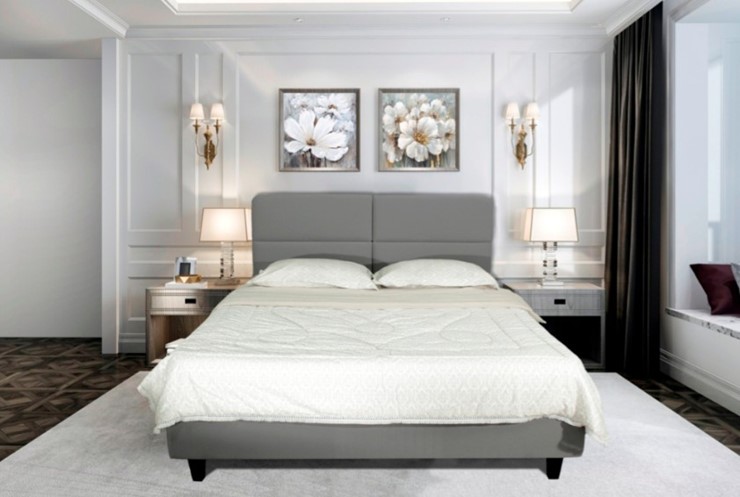Кровать 2-спальная без механизма с высокими ножками Орландо 2050х2100 мм в Самаре - изображение 5