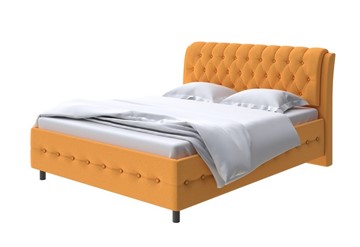 Двуспальная кровать Como (Veda) 4 180х200, Велюр (Scandi Cotton 18 Шафран) в Самаре