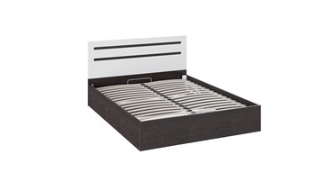 Двуспальная кровать с подъемным механизмом Фьюжн ТД-260.01.04 (Белый глянец, Венге Линум) в Самаре - предосмотр