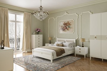 Спальная кровать Фрида (белый античный) 140х200 в Тольятти - предосмотр 2