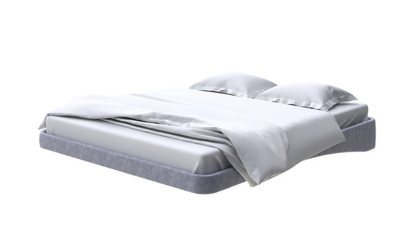 Кровать двуспальная парящая 160х200, Флок (Бентлей Серый космос) в Самаре - изображение