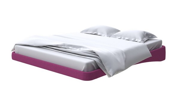 Кровать двуспальная парящая 160х200, Рогожка (Savana Berry) в Тольятти - изображение