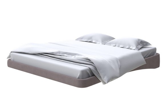 Кровать двуспальная парящая 160х200, Рогожка (Тетра Мраморный) в Самаре - изображение