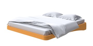 Парящая кровать 160х200, Велюр (Scandi Cotton 18 Шафран) в Тольятти