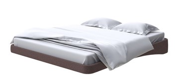 Парящая кровать 200х200, Искусственная шерсть (Лама Шоколад) в Самаре