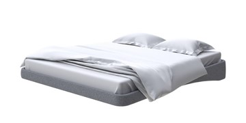 Парящая кровать 200х200, Искусственная шерсть (Лама Темно-серый) в Самаре