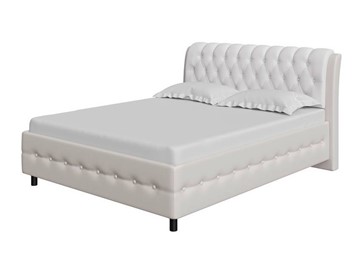 1,5-спальная кровать Como (Veda) 4 140х200, Экокожа (Кремовый с белым) в Самаре