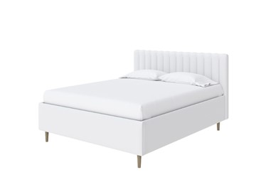 Кровать с бельевым ящиком Madison Lite 140x200, Экокожа (Белый) в Самаре