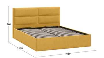 Кровать с механизмом 2-спальная Глосс Тип 1 (Микровелюр Wellmart Yellow) в Самаре - предосмотр 1