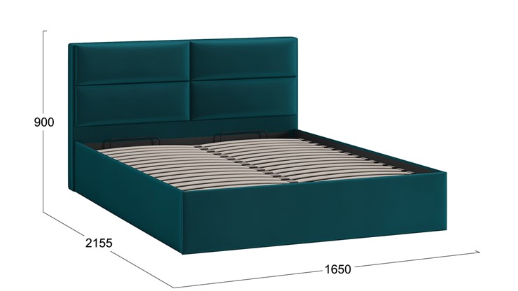 Кровать с механизмом двуспальная Глосс Тип 1 (Велюр Confetti Izumrud) в Самаре - изображение 1